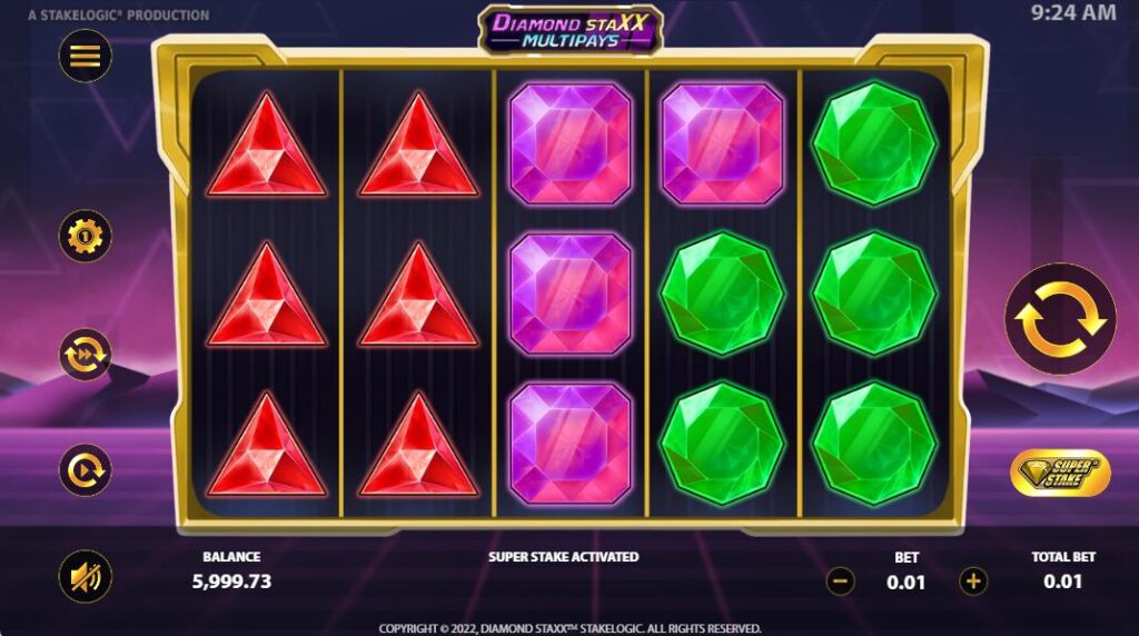 Play Diamond Stacker Multipays Slot Demo by Stakelogic
