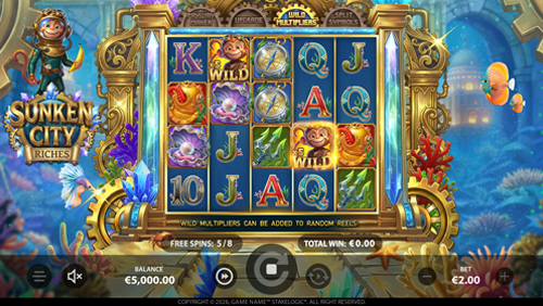 Sunken City Riches - Wild Multiplier Feature